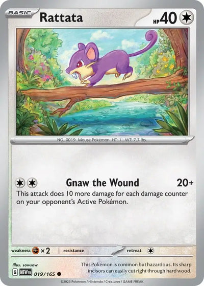 Pokemon Card 151 Rattata #19