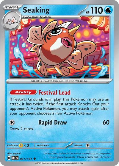 Pokemon Prismatic Evolutions Seaking #021