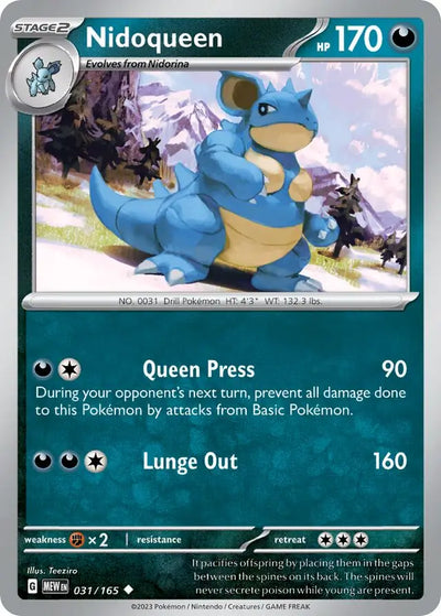 Pokemon Card 151 Nidoqueen #31