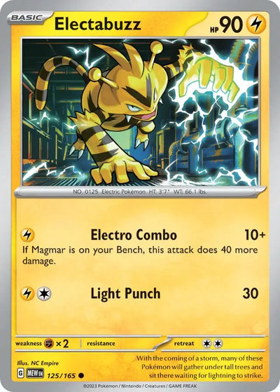 Pokemon Card 151 Electabuzz #125