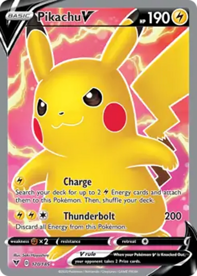 Pokemon Vivid Voltage Pikachu V #170