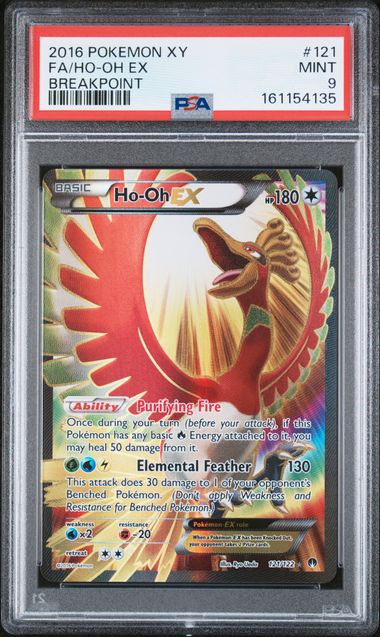 Pokemon XY Breakpoint Ho-Oh EX #121 PSA 9