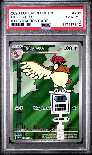 Pokemon Obsidian Flames Pidgeotto #208 PSA 10