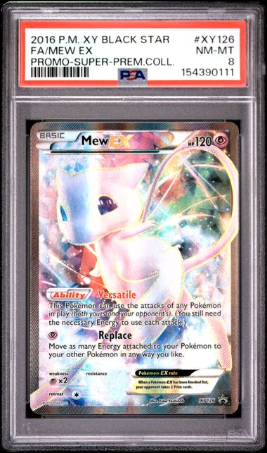 Pokemon XY Black Star Mew EX #XY126 PSA 8