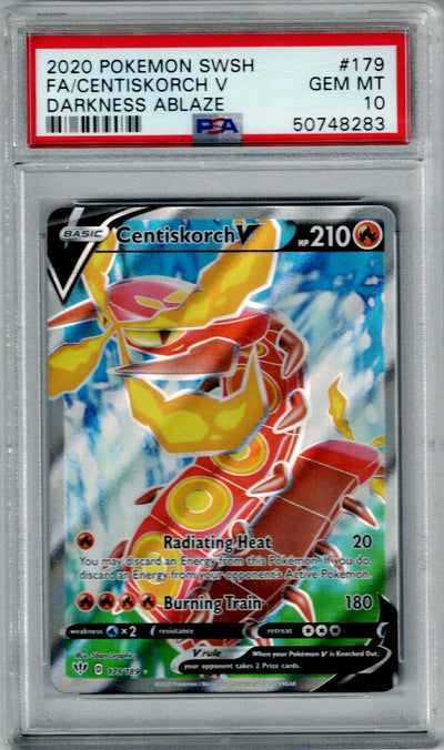 Pokemon Darkness Ablaze Centiskorch V #179 PSA 10