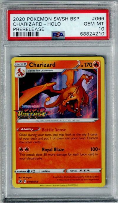 Pokemon Vivid Voltage Charizard #066 – Holo PSA 10