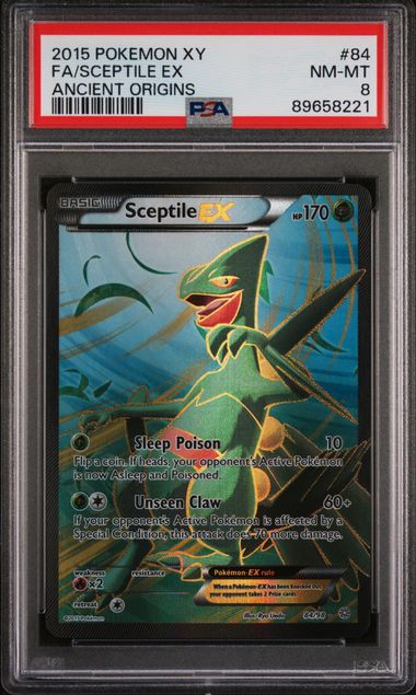 Pokemon XY Ancient Origins Sceptile EX #84 PSA 8