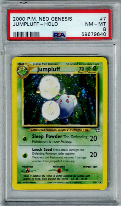 Pokemon Neo Genesis Jumpluff #7 PSA 8
