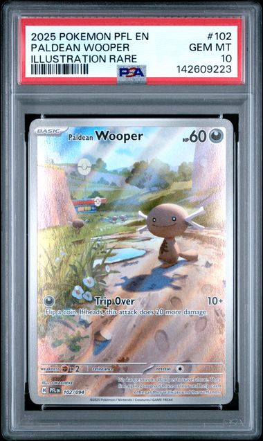 Pokemon Phantasmal Flames Paldean Wooper #102 PSA 10