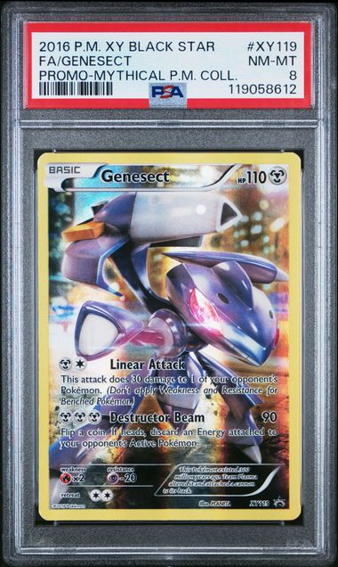 Pokemon XY Black Star Promo Genesect #XY119 PSA 8