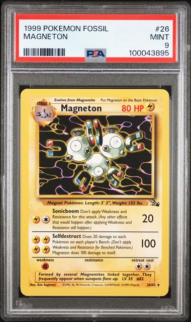 Pokemon Fossil Magneton #26 PSA 9