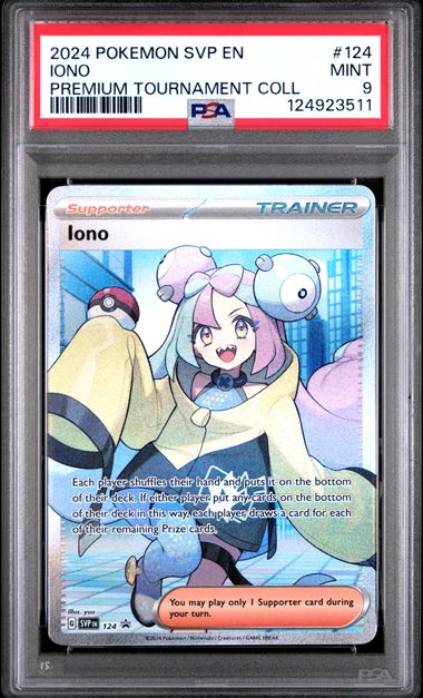 Pokemon SV Black Star Promo IONO #124 PSA 9
