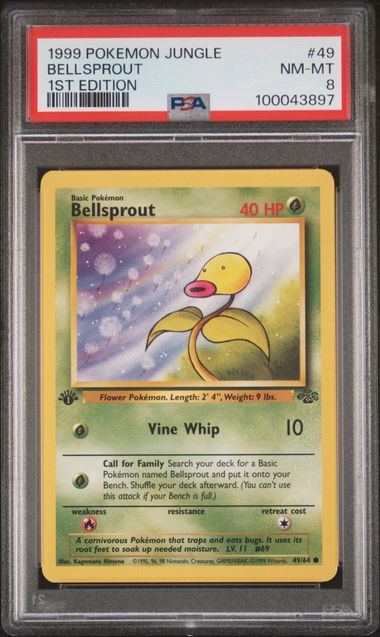 Pokemon Jungle Bellsprout #49 PSA 8