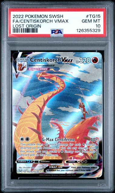 Pokemon Lost Origin Centiskorch VMAX #TG15 PSA 10