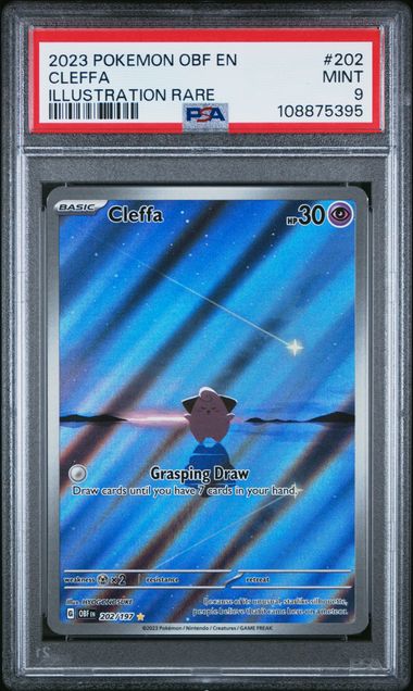 Pokemon Obsidian Flames Cleffa #202 PSA 9