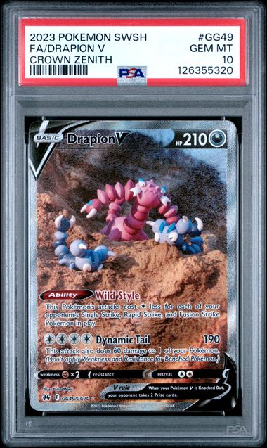 Pokemon Crown Zenith Drapion V #GG49 PSA 10