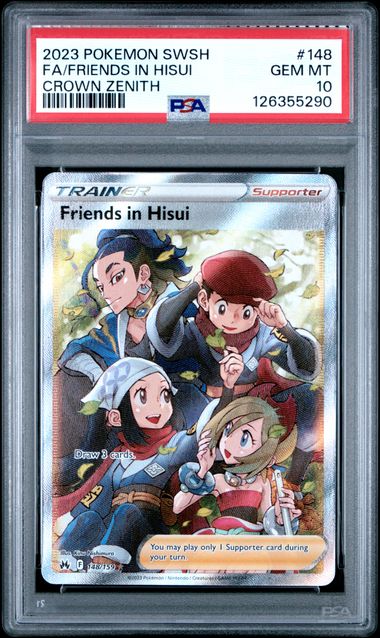 Pokemon Crown Zenith Friends In Hisui #148 PSA 10