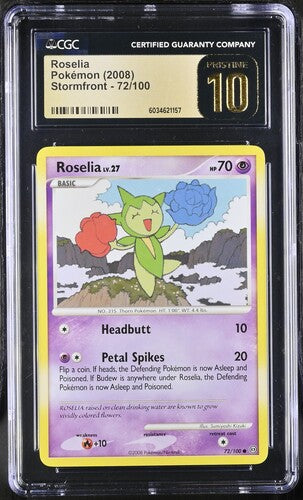 Pokemon Stormfront Roselia #75 CGC 10