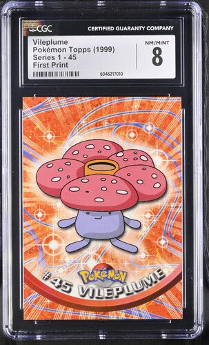 Pokemon TOPPS Series 1 Vileplume #45 CGC 8