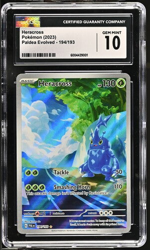 Pokemon Paldea Evolved Heracross #194 CGC 10