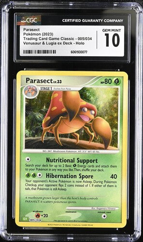 Pokemon Venusaur & Lugia ex Deck Parasect #005 – Holo CGC 10