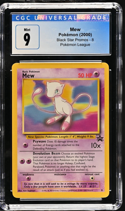 Pokemon Black Star Promos Mew #8 CGC 9