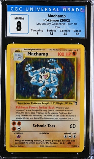 Pokemon Legendary Collection Machamp #15 – holo CGC 8