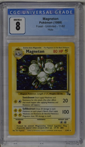 Pokemon Fossil Magneton #11 – Holo CGC 8