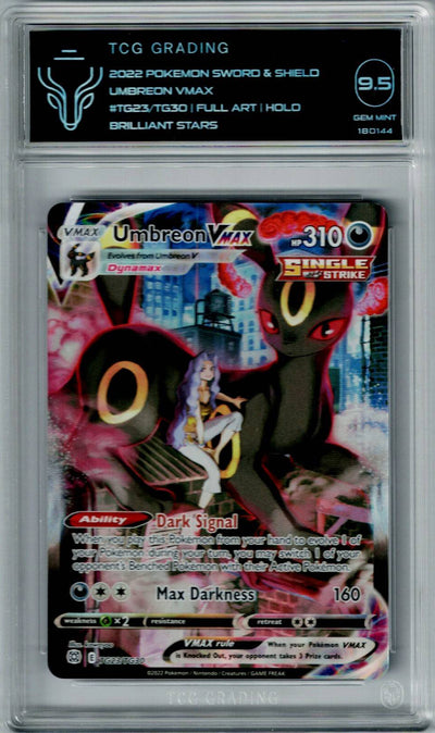Pokemon Brilliant Stars Umbreon VMAX #TG23 TCG 9.5