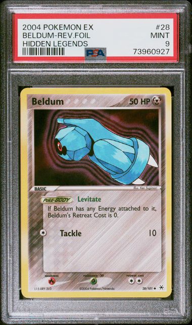 Pokemon Hidden Legends Beldum #28 – REV FOIL PSA 9