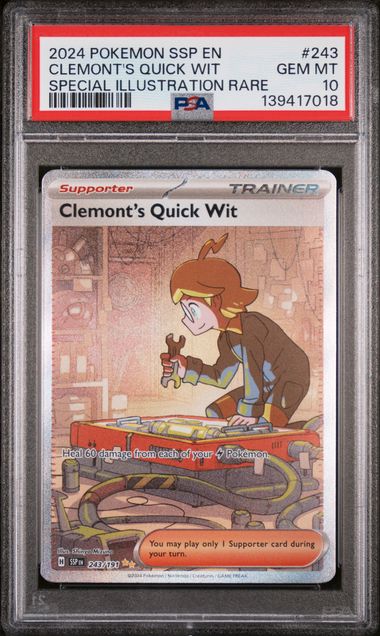 Pokemon Surging Sparks Clemont's Quick Wit #243 PSA 10