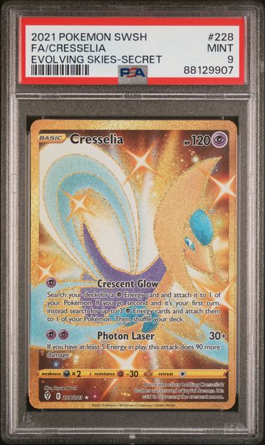 Pokemon Evolving Skies Cresselia #228 PSA 9
