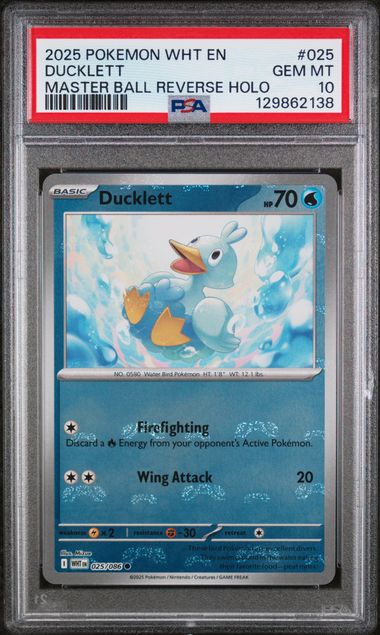 Pokemon White Flare Ducklett #025 PSA 10
