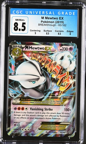 Pokemon Breakthrough M Mewtwo EX #63 CGC 8.5