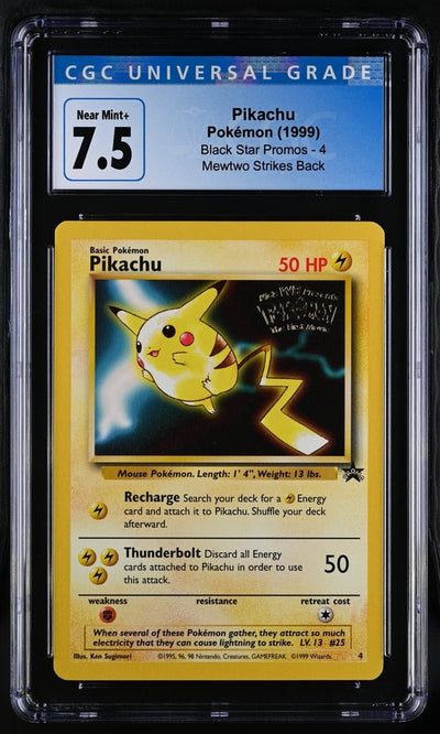 Pokemon Black Star Promos Pikachu #4 CGC 7.5