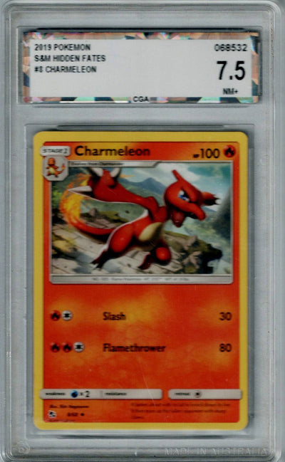 Pokemon JP Hidden Ftaes Charmeleon #8 CGA 7.5