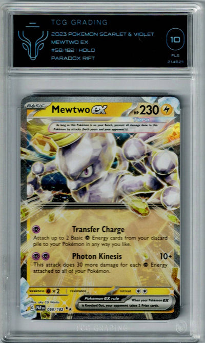 Pokemon Paradox Rift Mewtwo ex #58 TCG 10