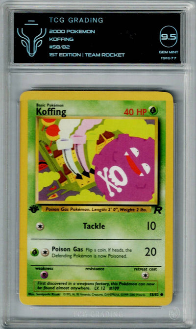 Pokemon Team Rocket Koffing #58 TCG 9.5