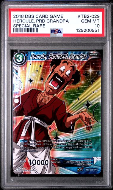 Dragon Ball TB2 Hercule Proudest Grandpa #029 PSA 10