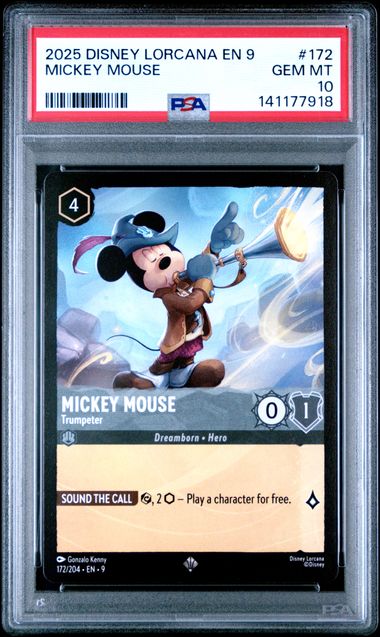 Lorcana Set 9 MIckey Mouse #172 PSA 10