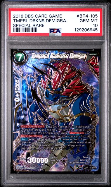 Dragon Ball BT4 Temporal Darkness Demigra #105 PSA 10
