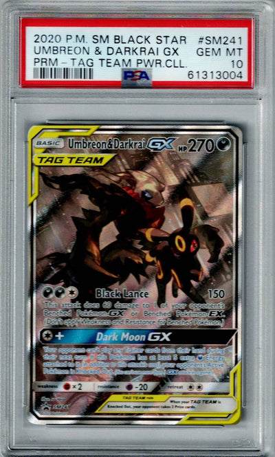 Pokemon Tag Team GX Umbreon & Darkrai GX #SM241 PSA 10