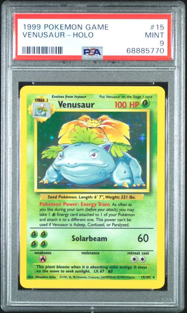 Pokemon Base Set Venusaur #15 PSA 10