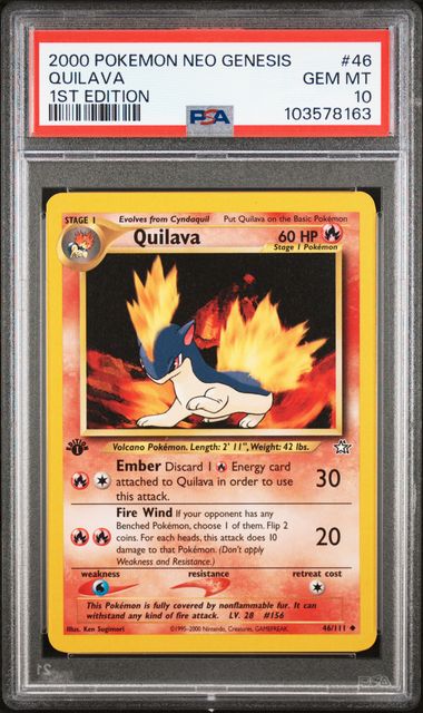 Pokemon Neo Genesis Quilava #46 PSA 10