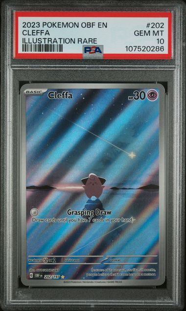 Pokemon Obsidian Flames Cleffa #202 PSA 10