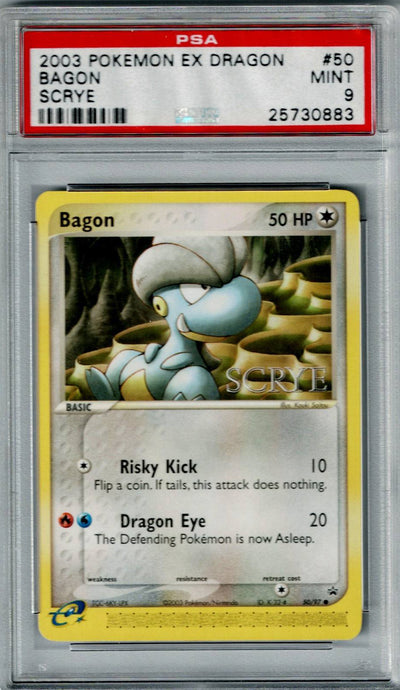 Pokemon EX Dragon Bagon Scrye #50 PSA 9