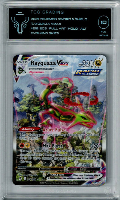 Pokemon Evolving Skies Rayquaza Vmax #218 TCG 10