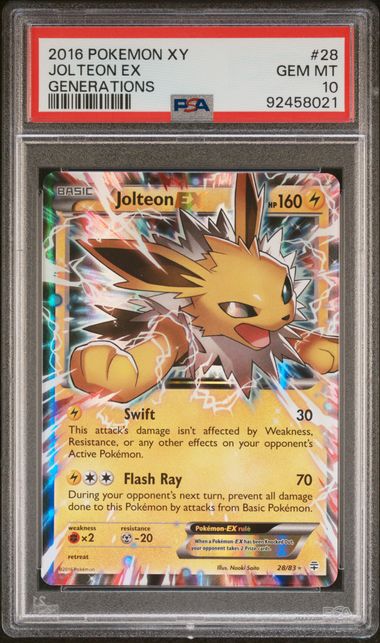 Pokemon Generations Jolteon Ex #28 PSA 10