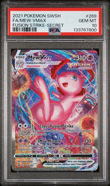 Pokemon Fusion Strike Mew Vmax #269 PSA 10