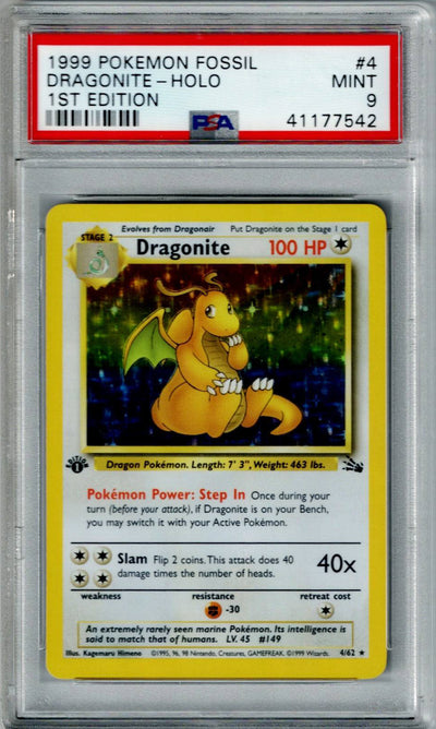 Pokemon Fossil Dragonite #4 – Holo PSA 9
